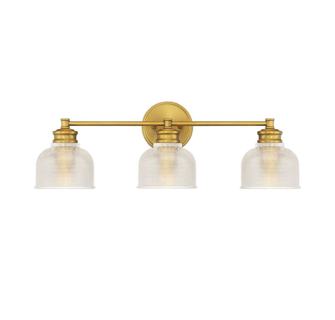 Meridian - M80035NB - Three Light Bathroom Vanity Light - Mbath - Natural Brass
