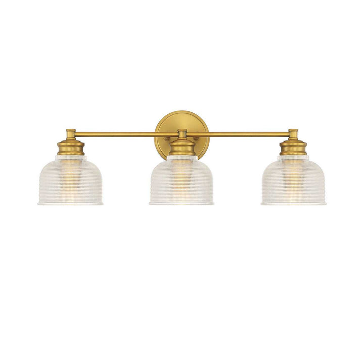 Meridian - M80035NB - Three Light Bathroom Vanity Light - Mbath - Natural Brass