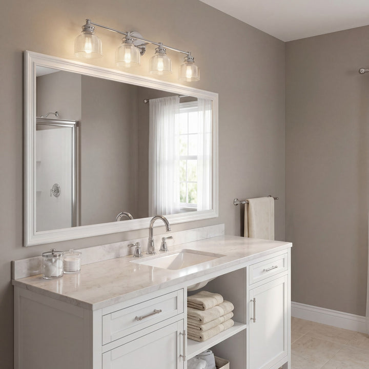 Meridian - M80036CH - Four Light Bathroom Vanity - Mbath - Chrome