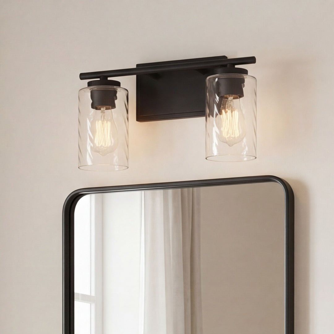 Meridian - M80037MBK - Two Light Bathroom Vanity - Mbath - Matte Black