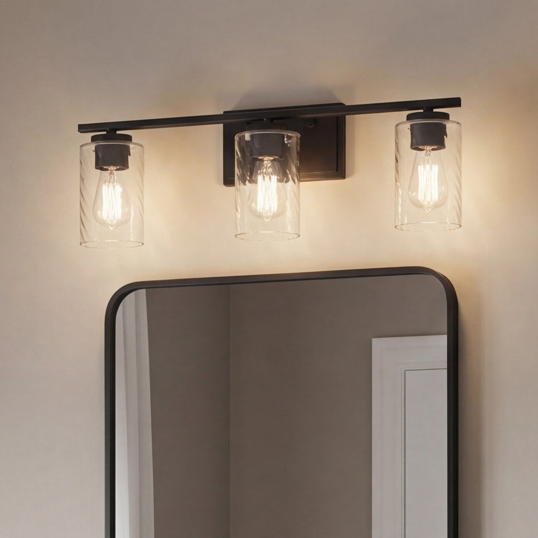 Meridian - M80038MBK - Three Light Bathroom Vanity - Mbath - Matte Black