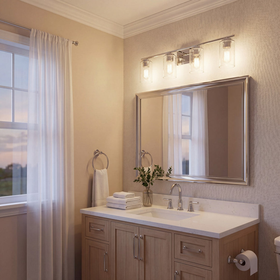 Meridian - M80039CH - Four Light Bathroom Vanity - Mbath - Chrome