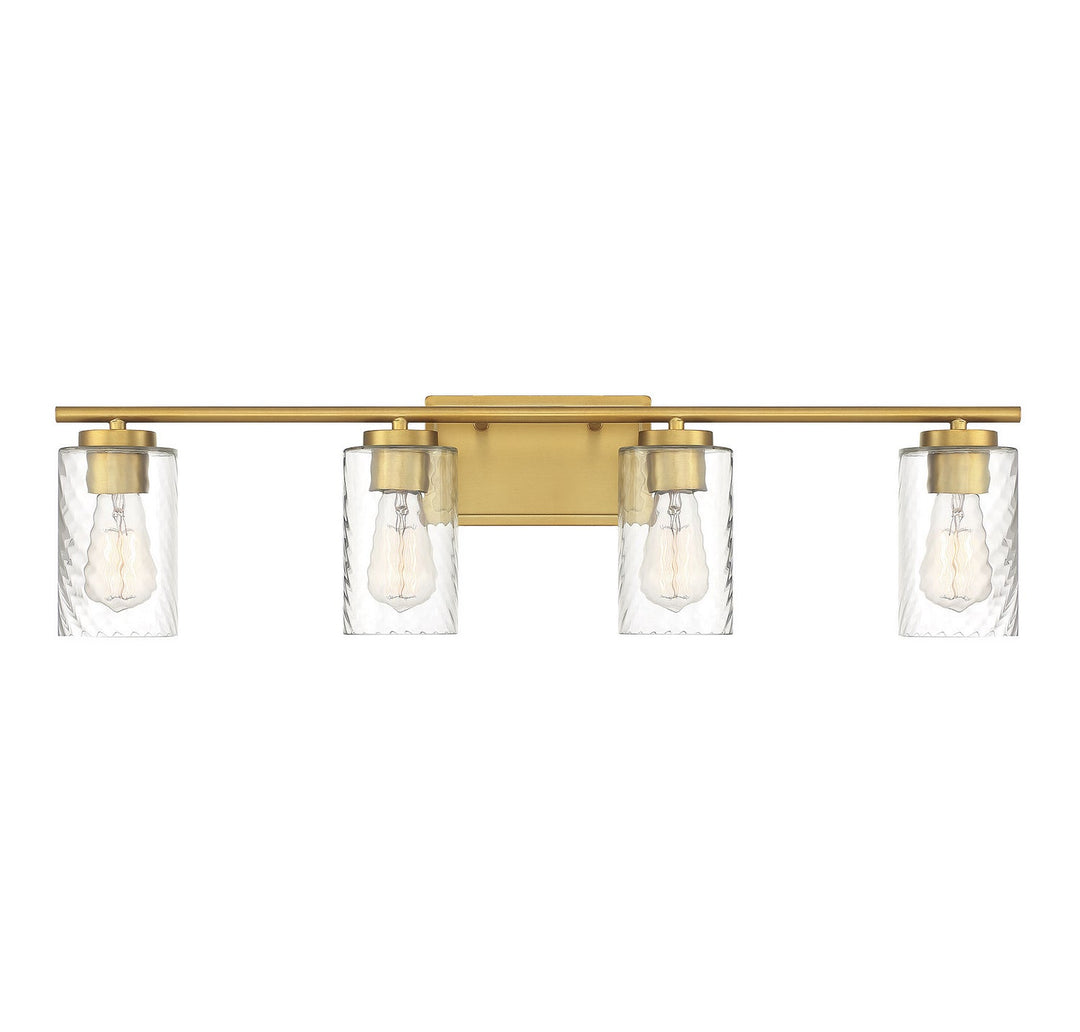 Meridian - M80039NB - Four Light Bathroom Vanity Light - Mbath - Natural Brass