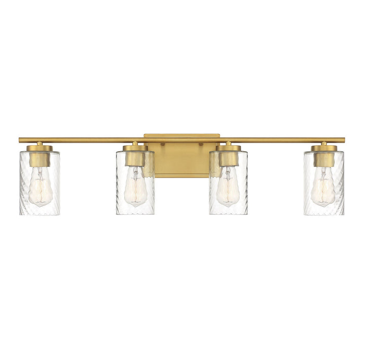 Meridian - M80039NB - Four Light Bathroom Vanity Light - Mbath - Natural Brass