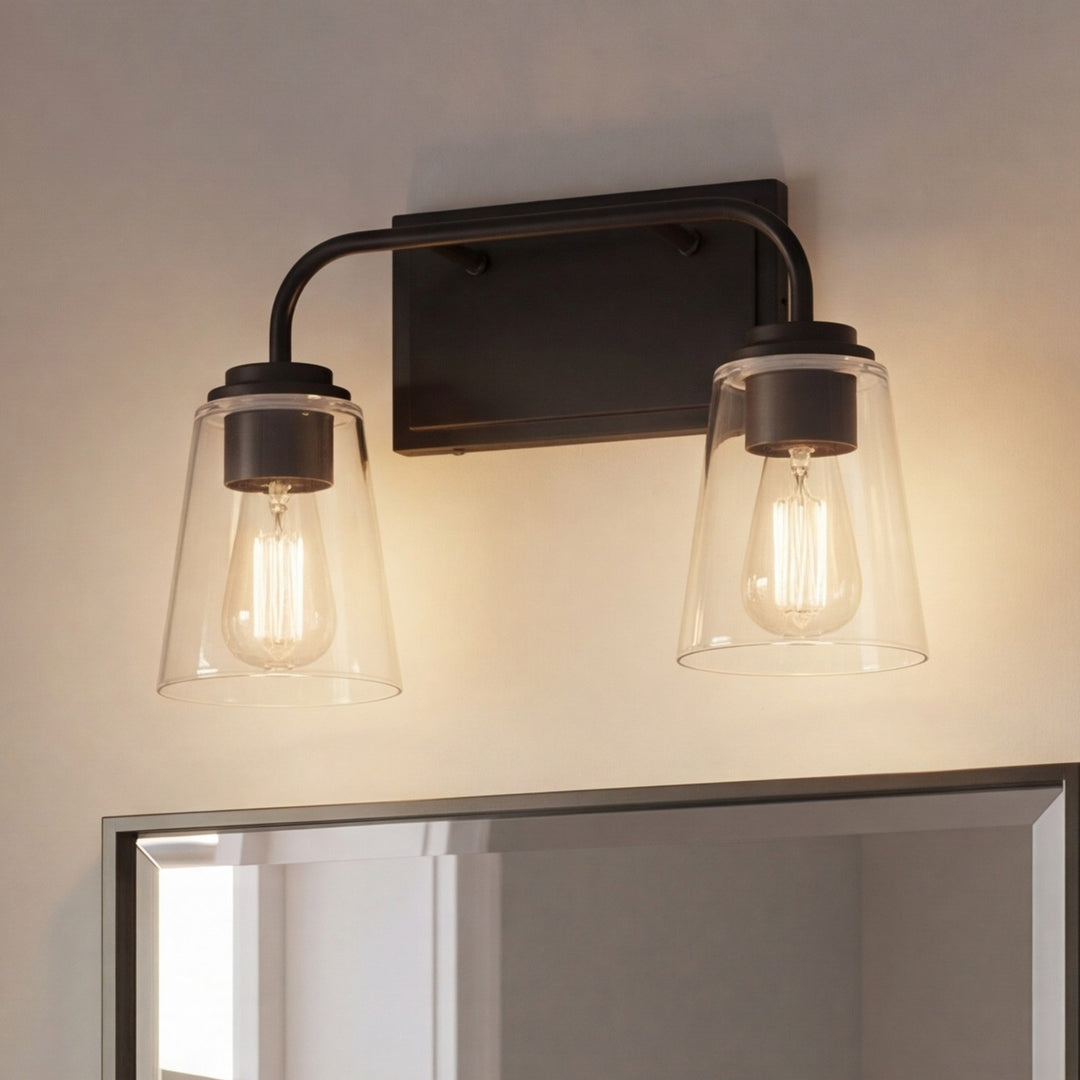 Meridian - M80043MBK - Two Light Bathroom Vanity - Mbath - Matte Black