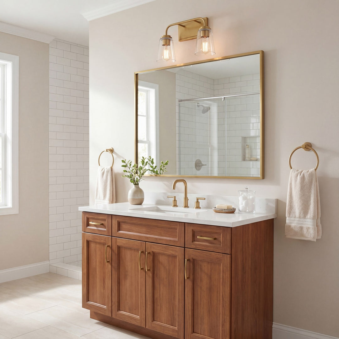 Meridian - M80043NB - Two Light Bathroom Vanity - Mbath - Natural Brass