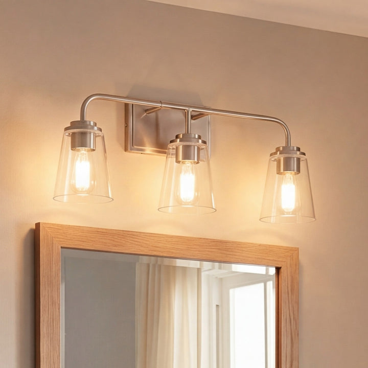 Meridian - M80044BN - Three Light Bathroom Vanity - Mbath - Brushed Nickel