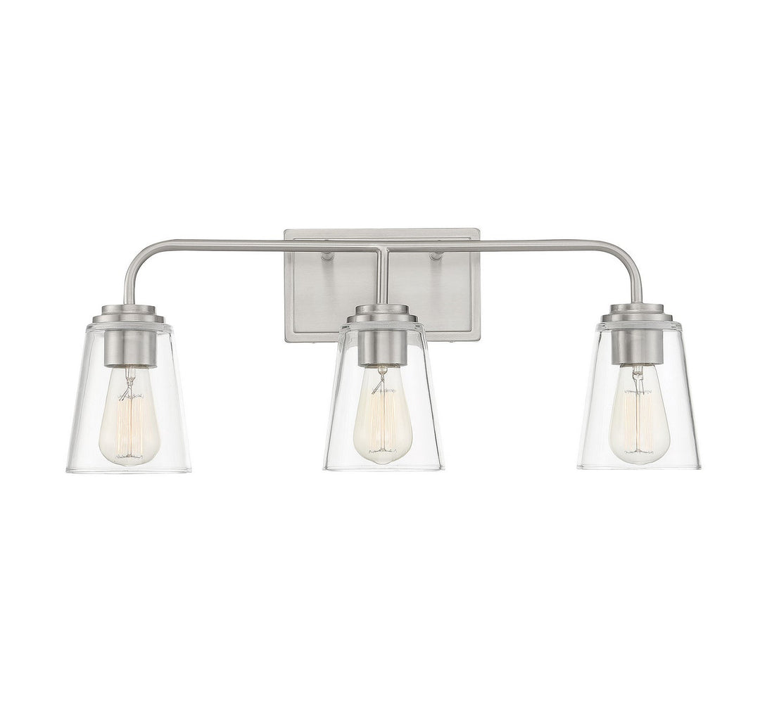 Meridian - M80044BN - Three Light Bathroom Vanity Light - Mbath - Brushed Nickel