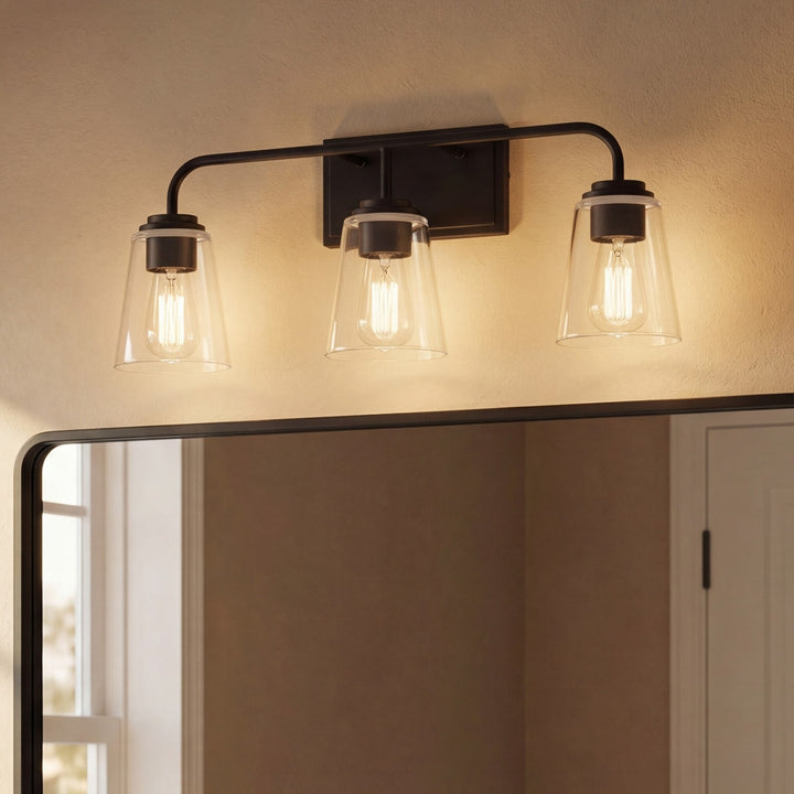 Meridian - M80044MBK - Three Light Bathroom Vanity - Mbath - Matte Black