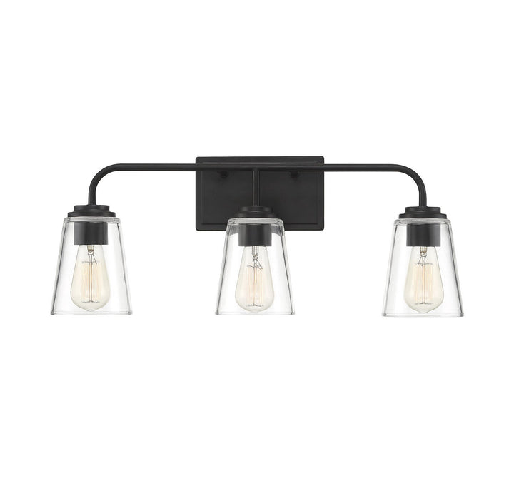 Meridian - M80044MBK - Three Light Bathroom Vanity Light - Mbath - Matte Black