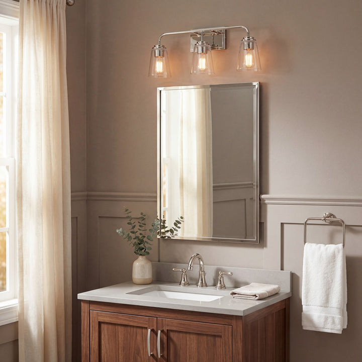 Meridian - M80044PN - Three Light Bathroom Vanity - Mbath - Polished Nickel