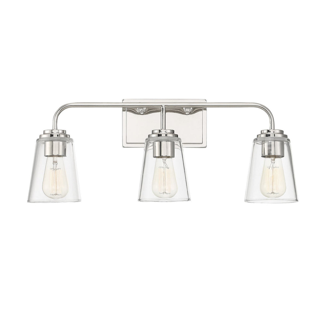 Meridian - M80044PN - Three Light Bathroom Vanity Light - Mbath - Polished Nickel