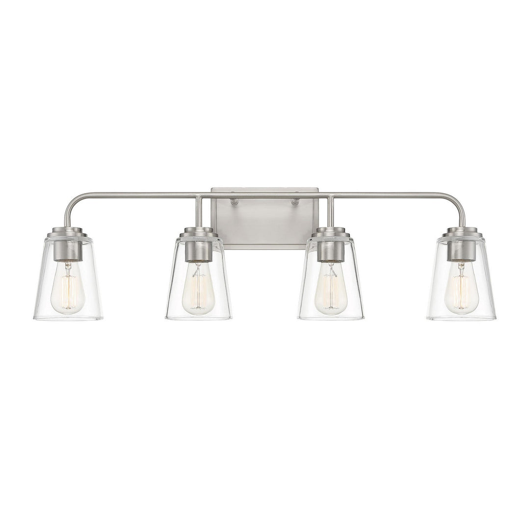 Meridian - M80045BN - Four Light Bathroom Vanity Light - Mbath - Brushed Nickel