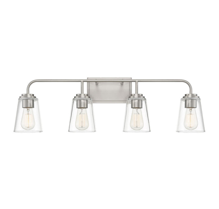 Meridian - M80045BN - Four Light Bathroom Vanity Light - Mbath - Brushed Nickel
