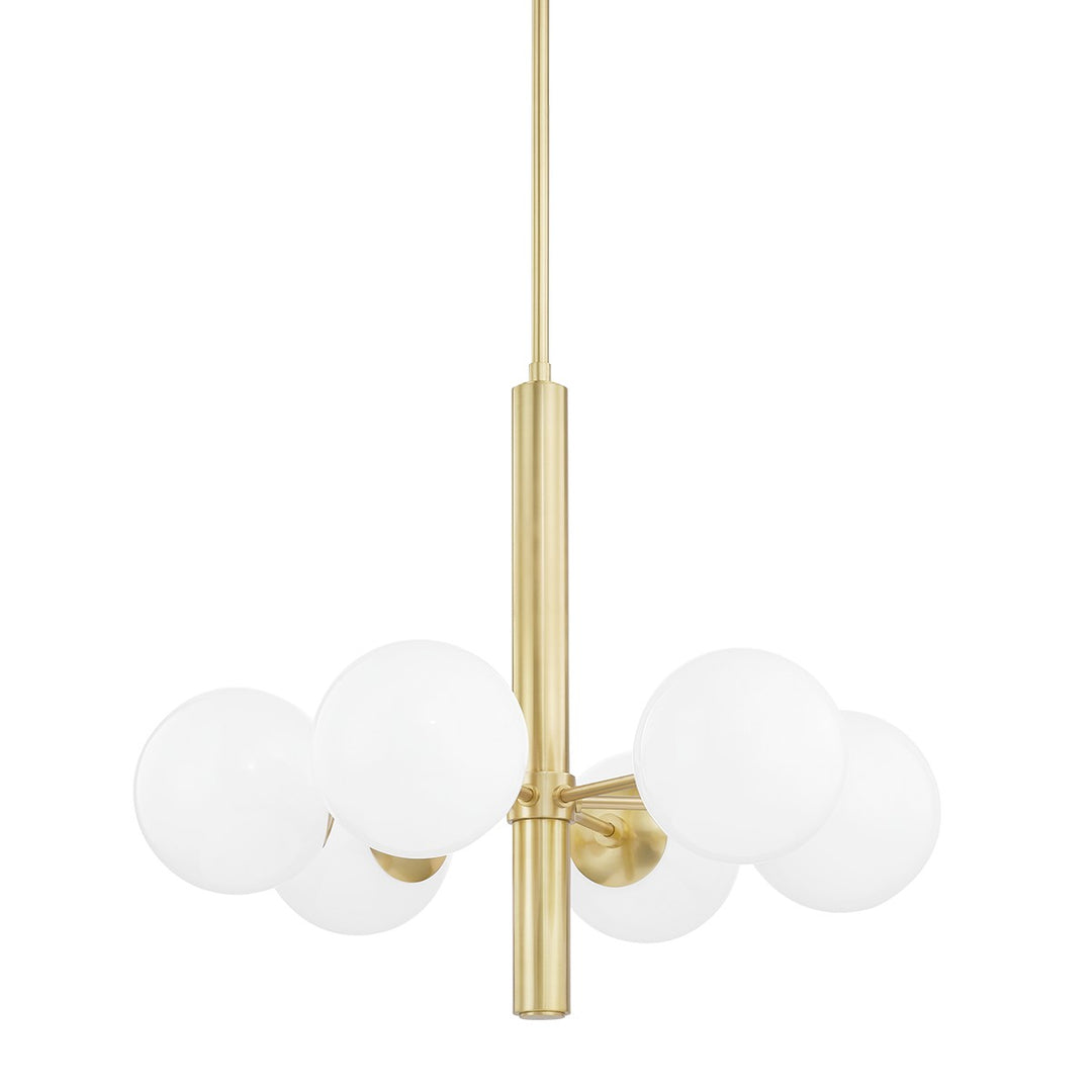 Stella Six Light Chandelier in Aged Brass - available from The Lighting Shoppe, trusted by Canadian homeowners