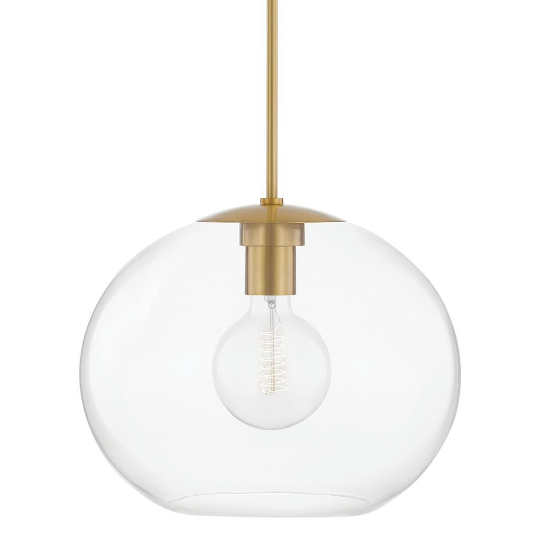 Margot One Light Pendant in Aged Brass - available from The Lighting Shoppe, trusted by Canadian homeowners