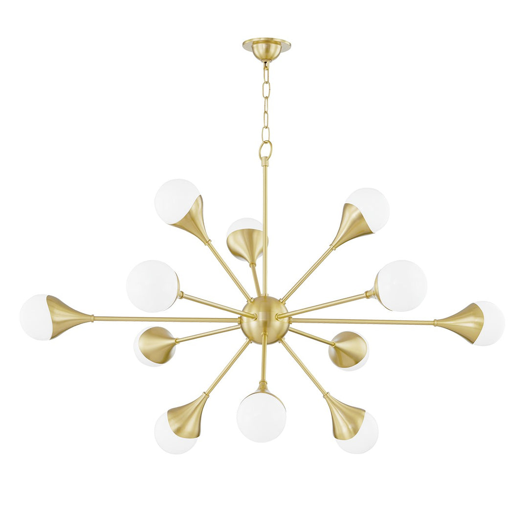 Ariana LED Chandelier in Aged Brass - available from The Lighting Shoppe, trusted by Canadian homeowners
