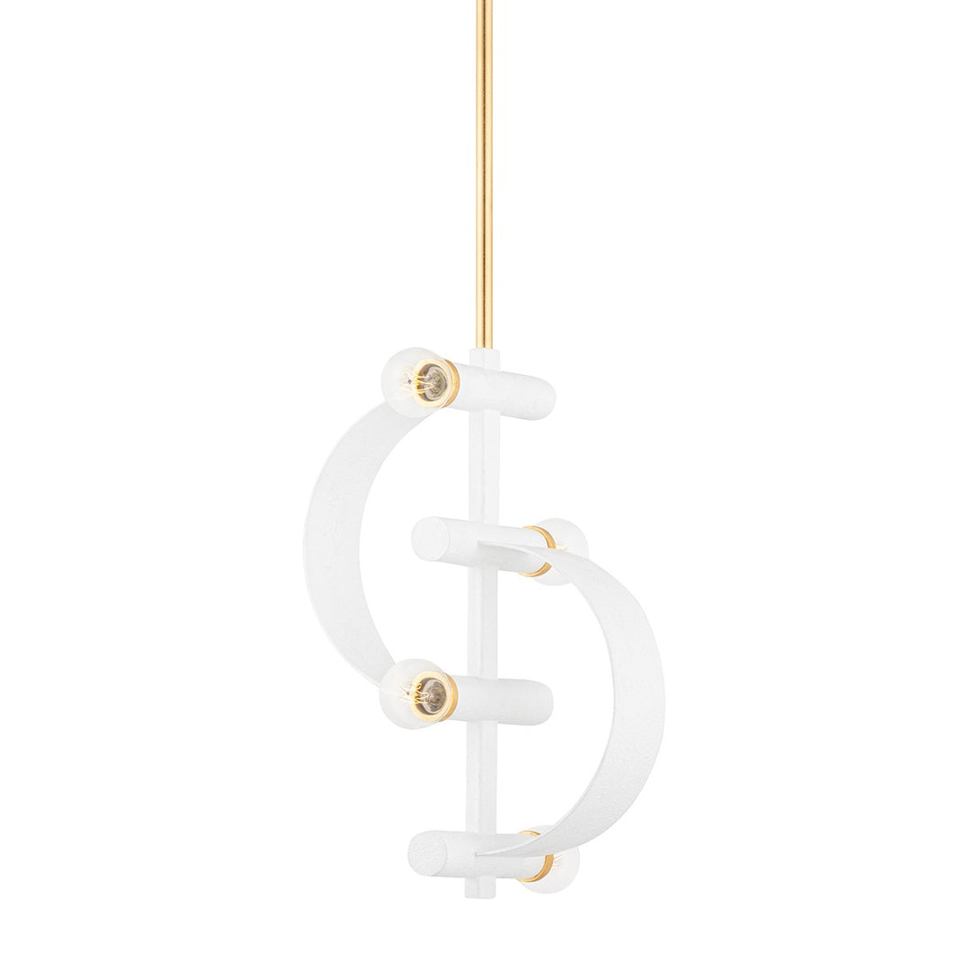 Maddie Four Light Pendant in Gold Leaf/White - available from The Lighting Shoppe, trusted by Canadian homeowners