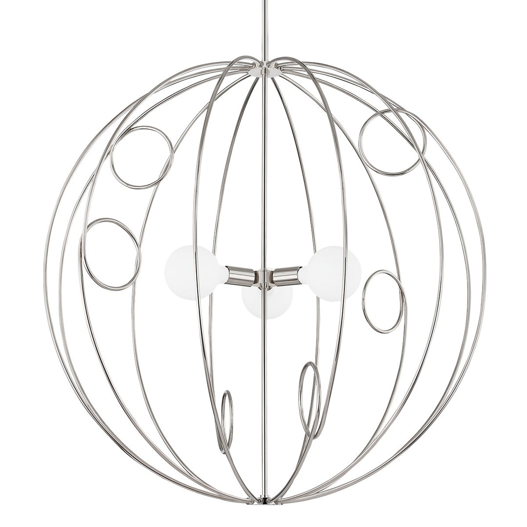 Alanis Three Light Chandelier in Polished Nickel - available from The Lighting Shoppe, trusted by Canadian homeowners