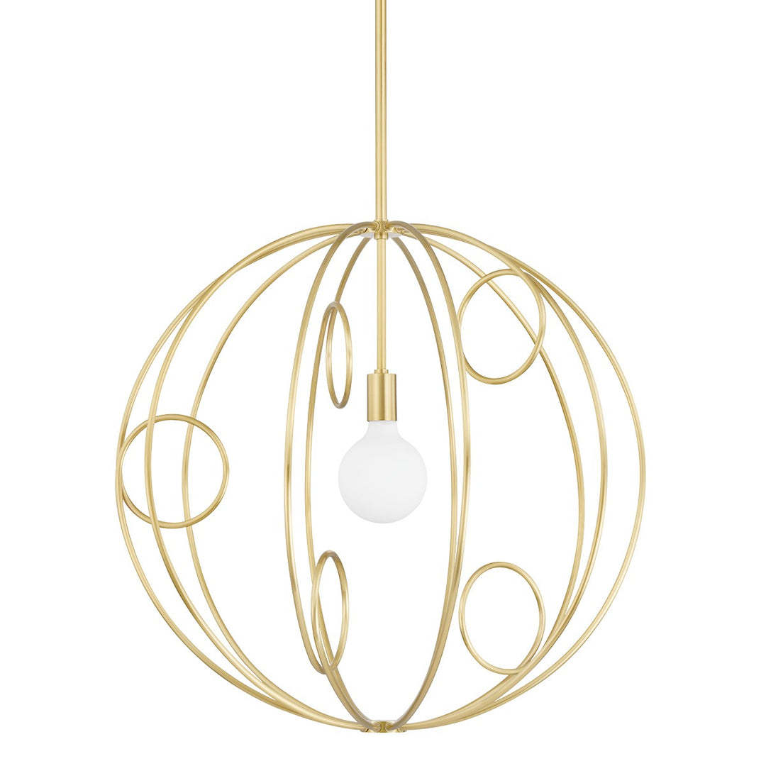Alanis One Light Pendant in Aged Brass - available from The Lighting Shoppe, trusted by Canadian homeowners