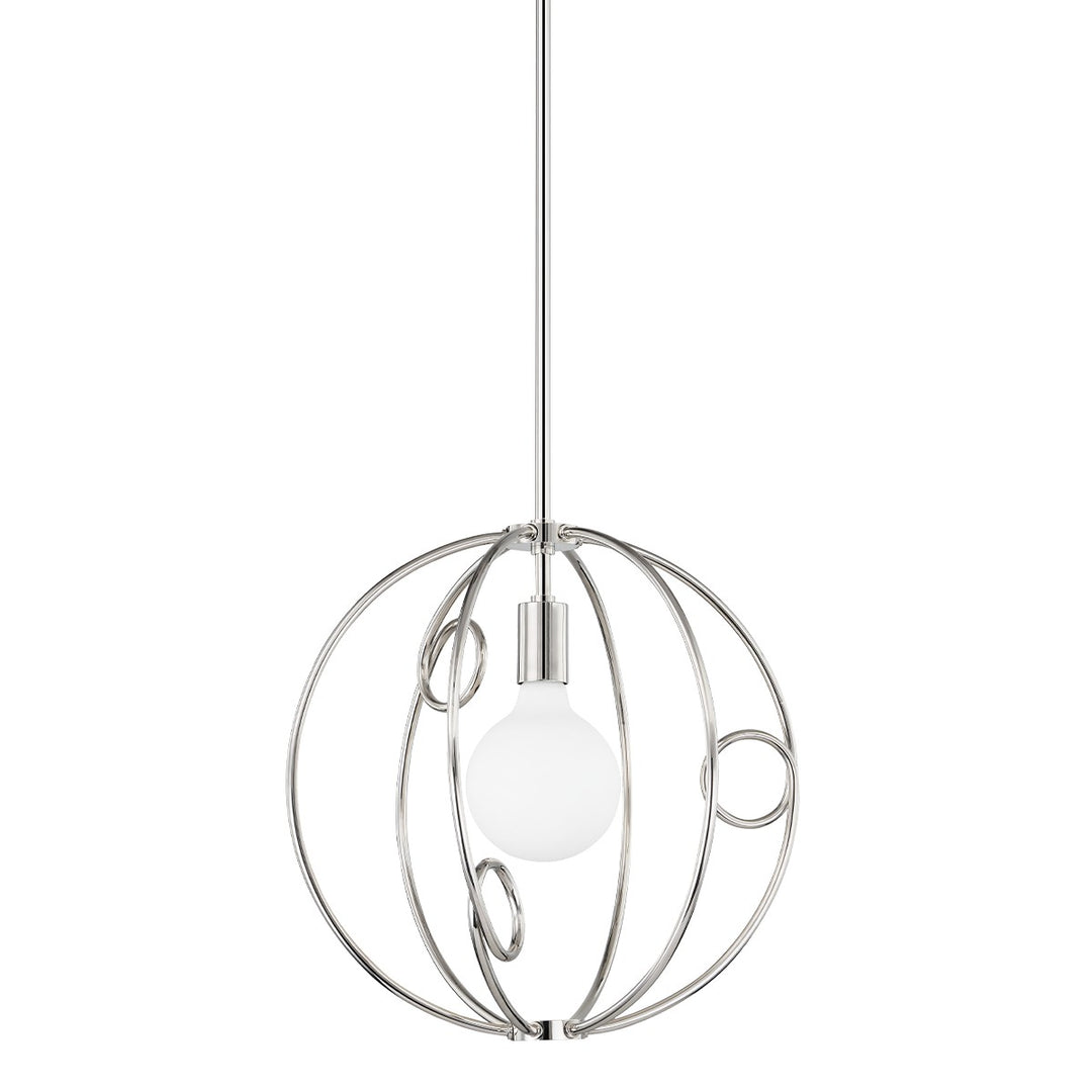 Alanis One Light Pendant in Polished Nickel - available from The Lighting Shoppe, trusted by Canadian homeowners