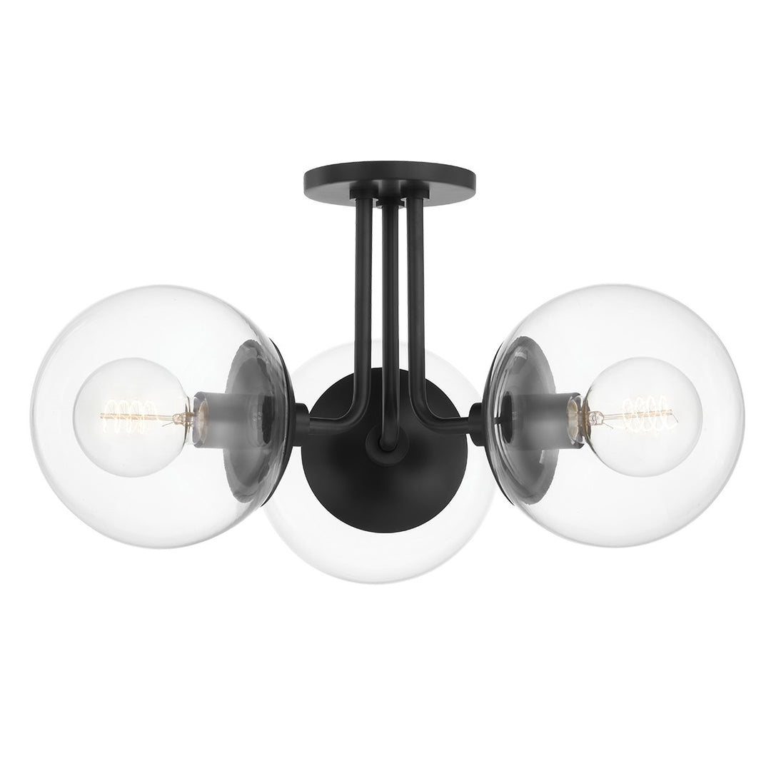 Meadow Three Light Semi Flush Mount in Old Bronze - available from The Lighting Shoppe, trusted by Canadian homeowners