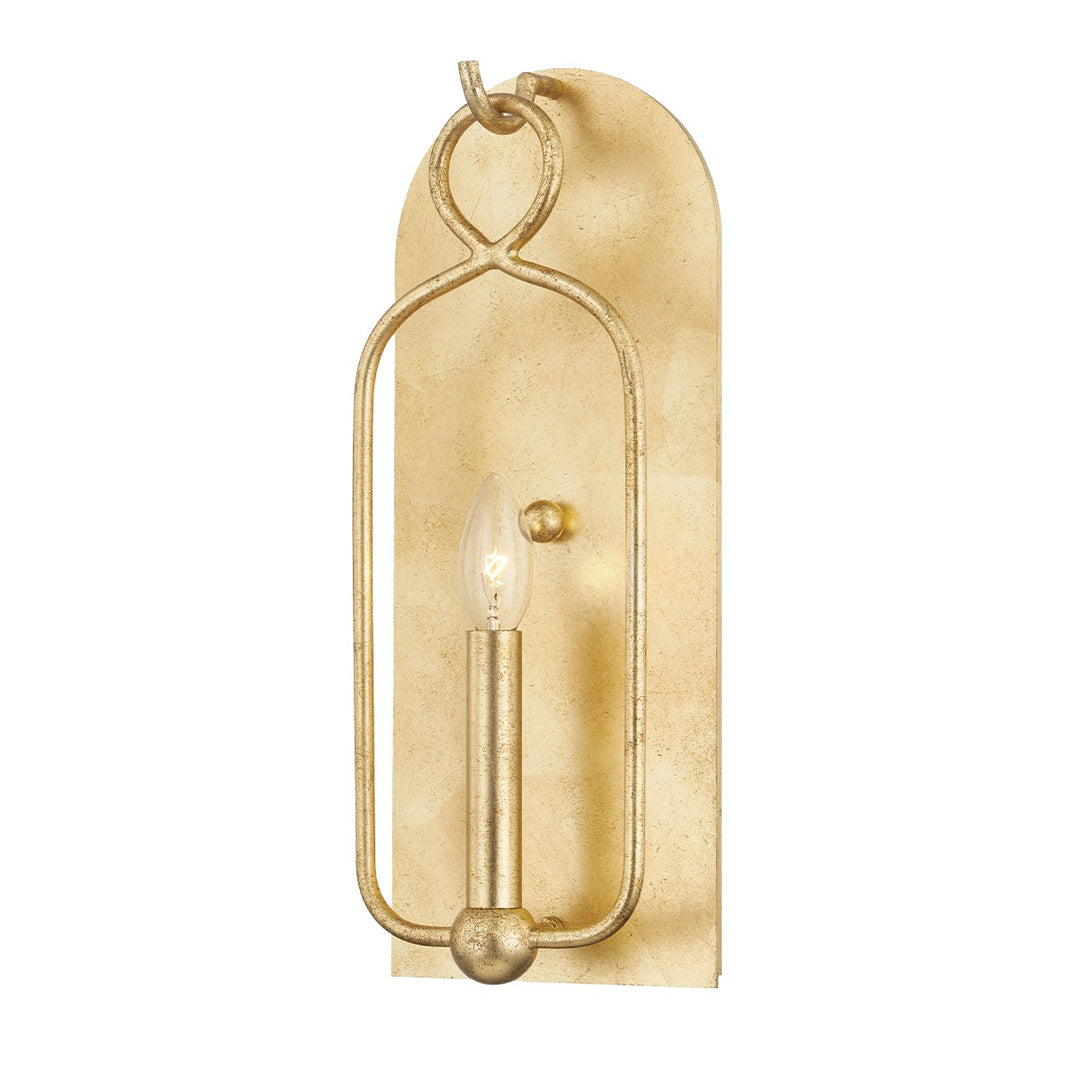 Mallory One Light Wall Sconce in Gold Leaf - available from The Lighting Shoppe, trusted by Canadian homeowners