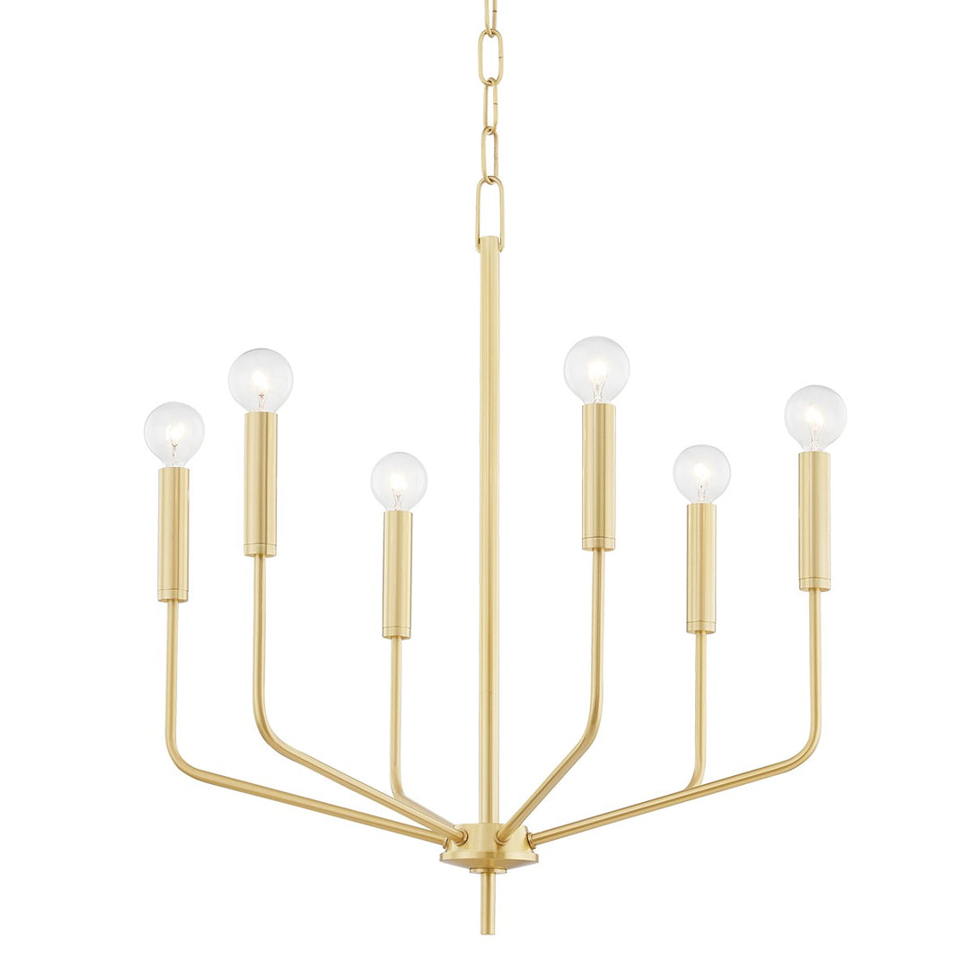 Bailey Six Light Chandelier in Aged Brass - available from The Lighting Shoppe, trusted by Canadian homeowners