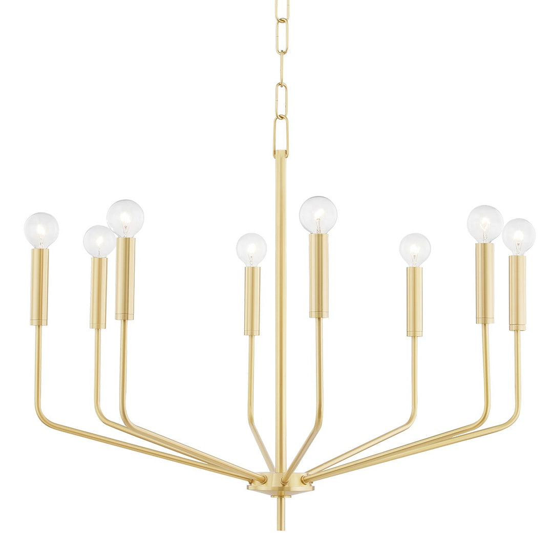 Bailey Eight Light Chandelier in Aged Brass - available from The Lighting Shoppe, trusted by Canadian homeowners