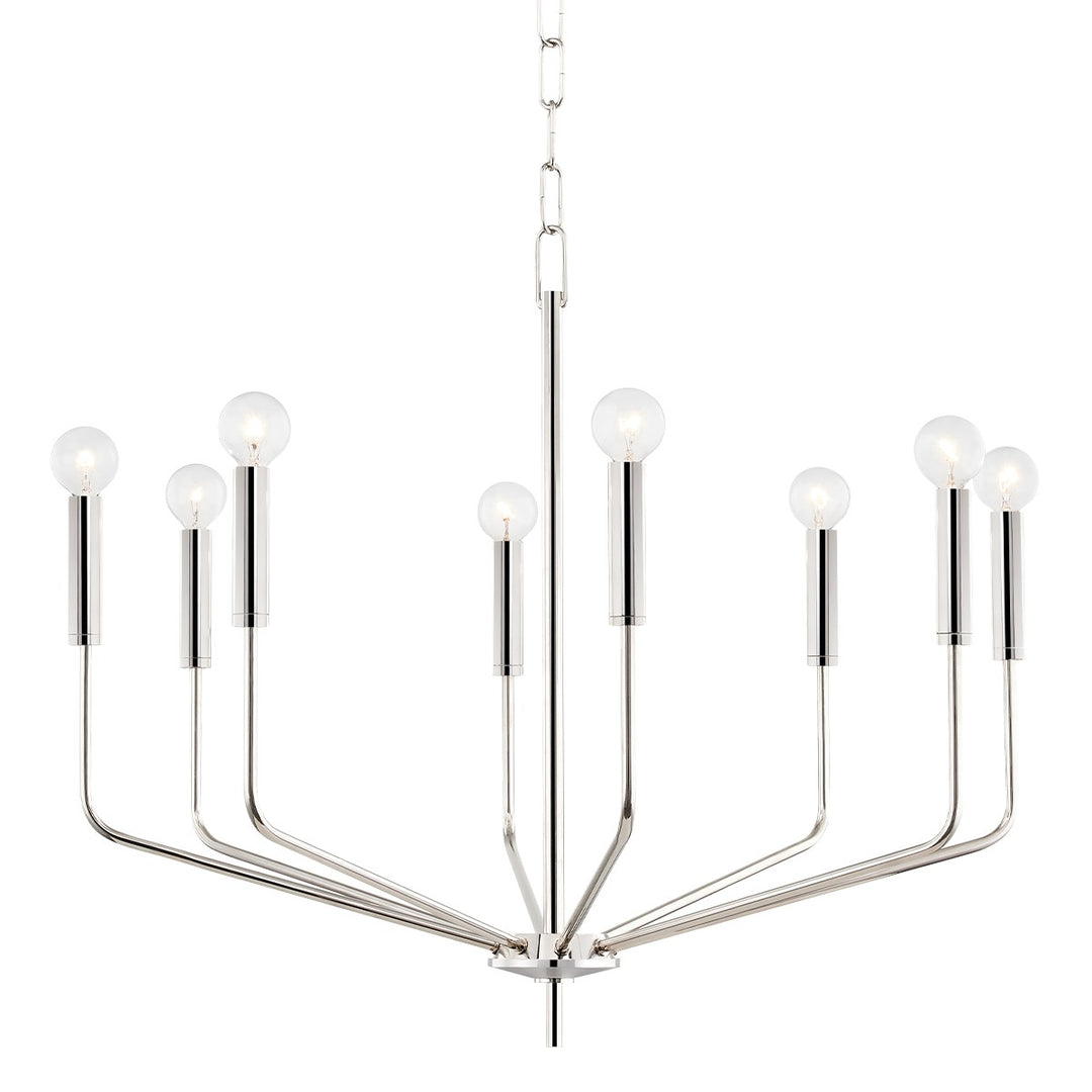 Bailey Eight Light Chandelier in Polished Nickel - available from The Lighting Shoppe, trusted by Canadian homeowners