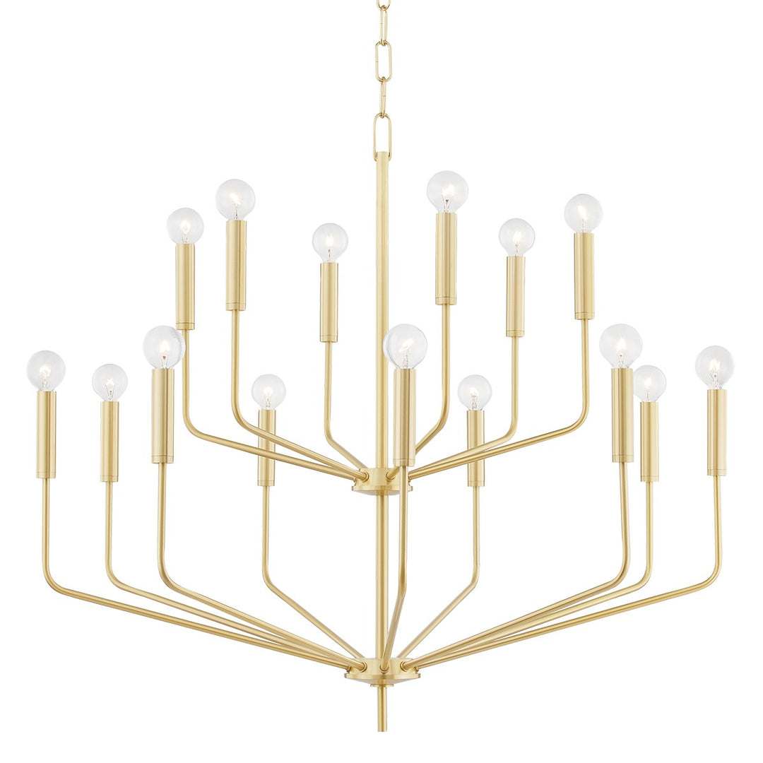 Bailey 15 Light Chandelier in Aged Brass - available from The Lighting Shoppe, trusted by Canadian homeowners