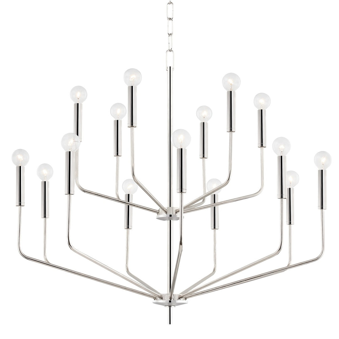 Bailey 15 Light Chandelier in Polished Nickel - available from The Lighting Shoppe, trusted by Canadian homeowners