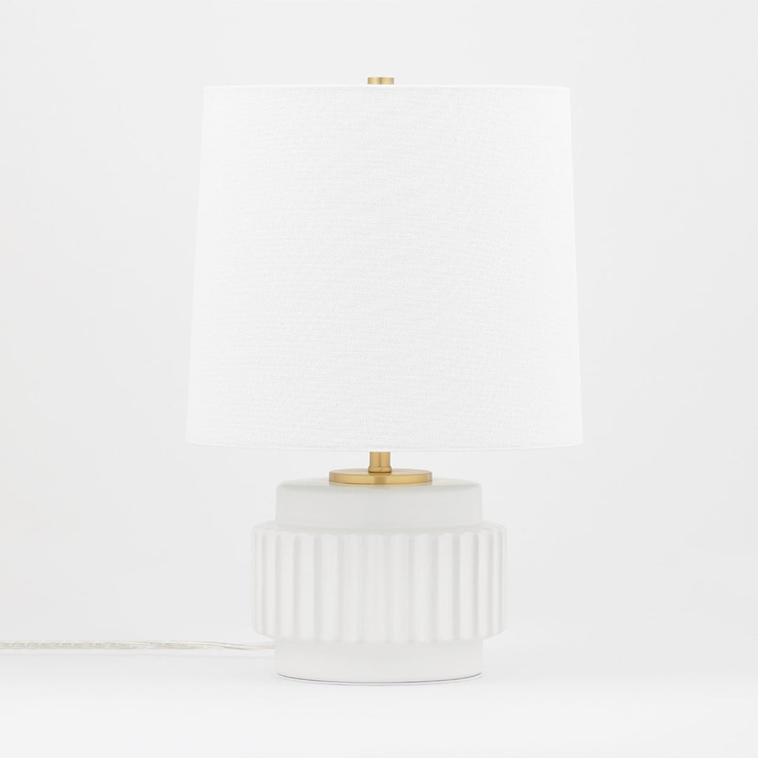 Kalani One Light Table Lamp in Matte White - available from The Lighting Shoppe, trusted by Canadian homeowners