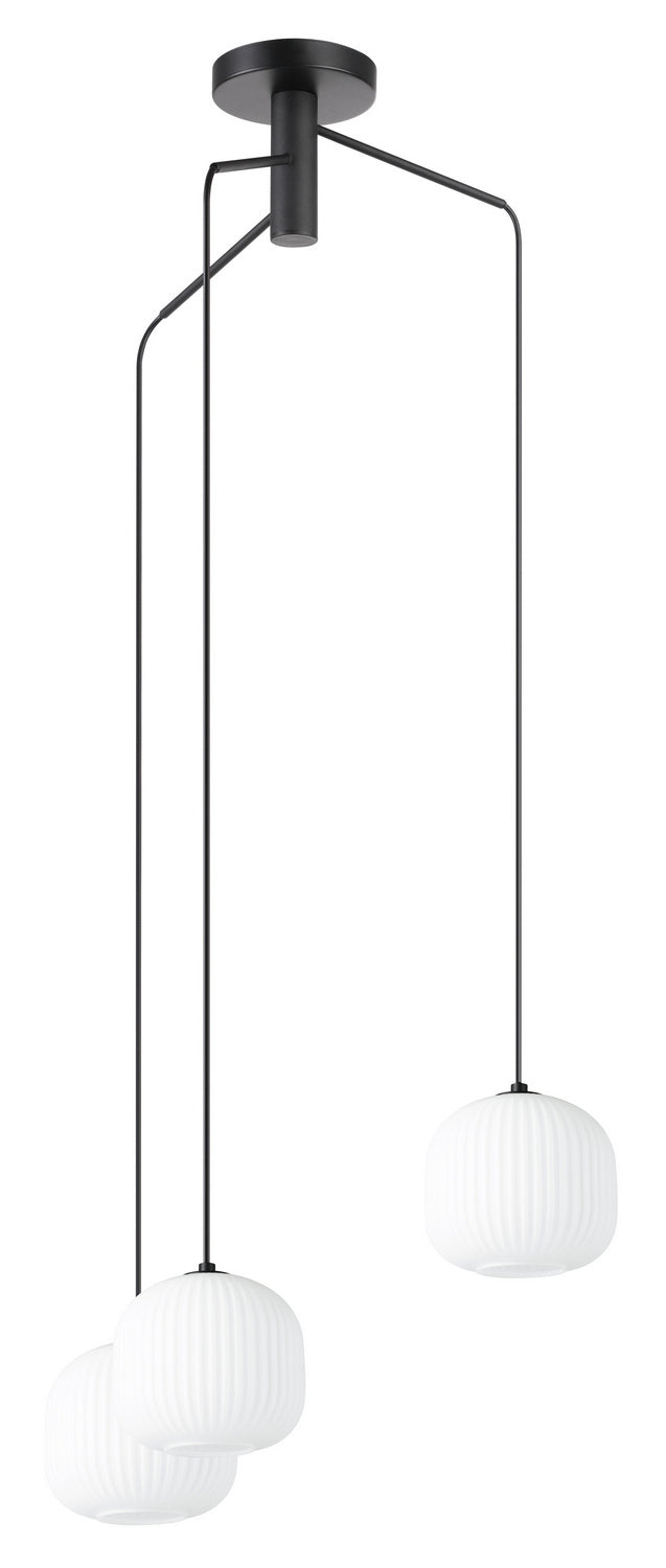 Mantunalle Three Light Pendant in Black - available from The Lighting Shoppe, trusted by Canadian homeowners
