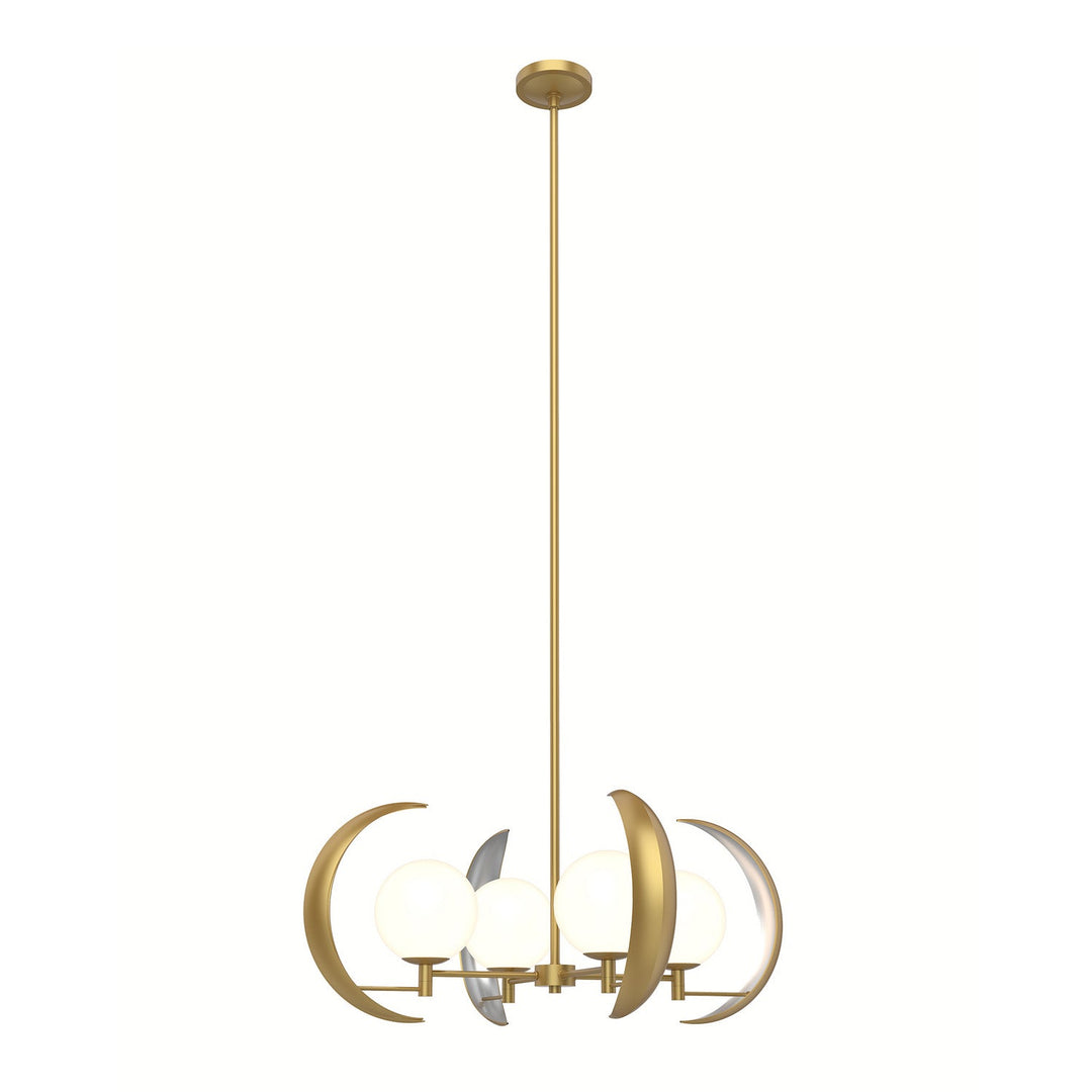 Alora Canada - CH351204VB - Four Light Chandelier - Celeste - Vintage Brass