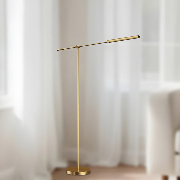 Alora Canada - FL316655VBMS - LED Lamp - Astrid - Metal Shade/Vintage Brass