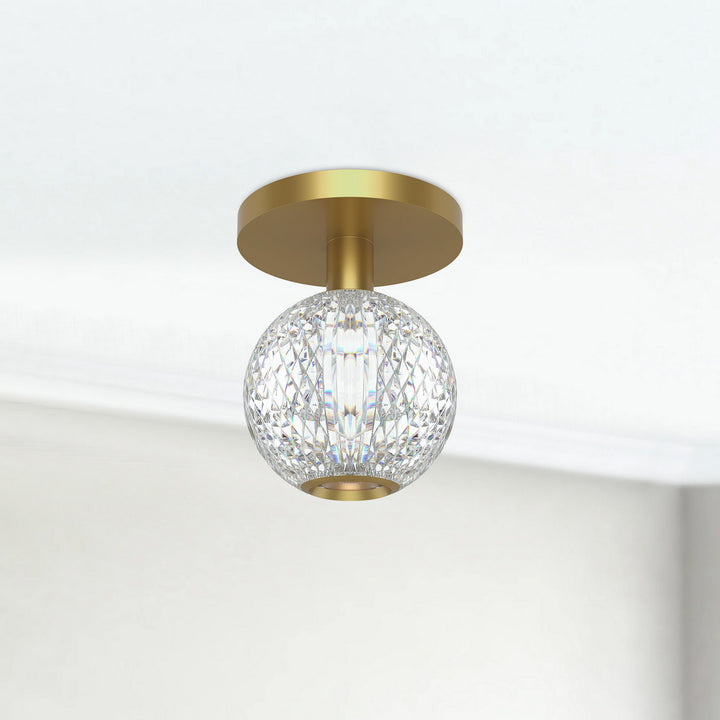 Alora Canada - FM321201NB - LED Flush Mount - Marni - Natural Brass