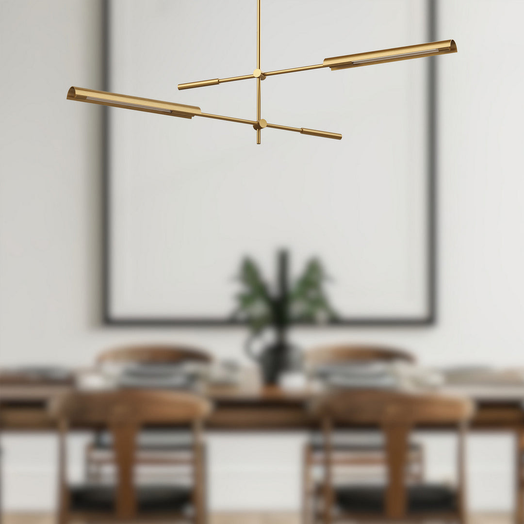 Alora Canada - MP316402VBMS - LED Pendant - Astrid - Metal Shade/Vintage Brass