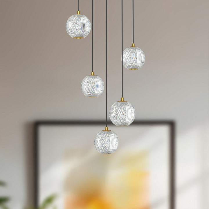 Alora Canada - MP321205NB - LED Pendant - Marni - Natural Brass
