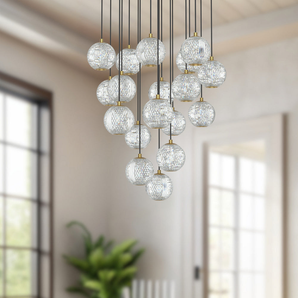 Alora Canada - MP321218NB - LED Pendant - Marni - Natural Brass
