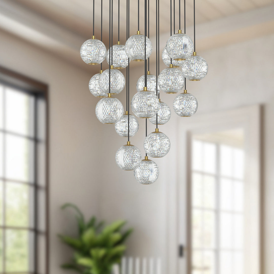 Alora Canada - MP321218NB - LED Pendant - Marni - Natural Brass