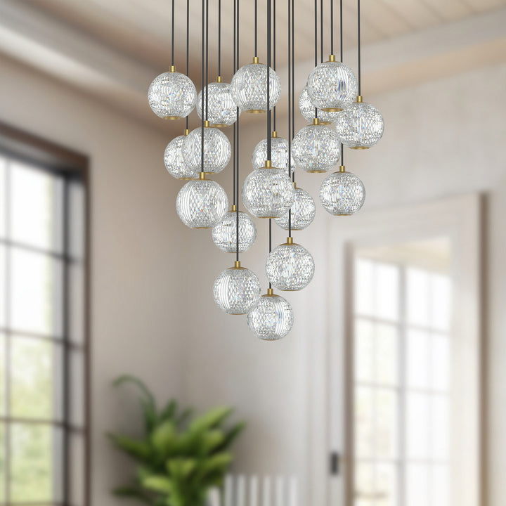 Alora Canada - MP321218NB - LED Pendant - Marni - Natural Brass