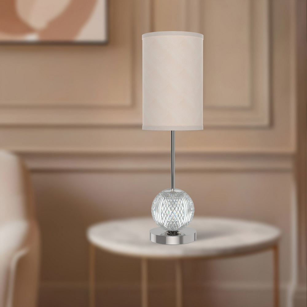Alora Canada - TL321201PNWL - LED Lamp - Marni - Polished Nickel/White Linen
