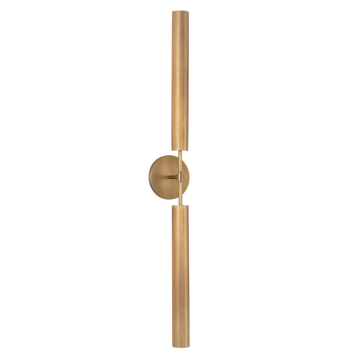 Alora Canada - WV316402VBMS - LED Bathroom Fixture - Astrid - Metal Shade/Vintage Brass