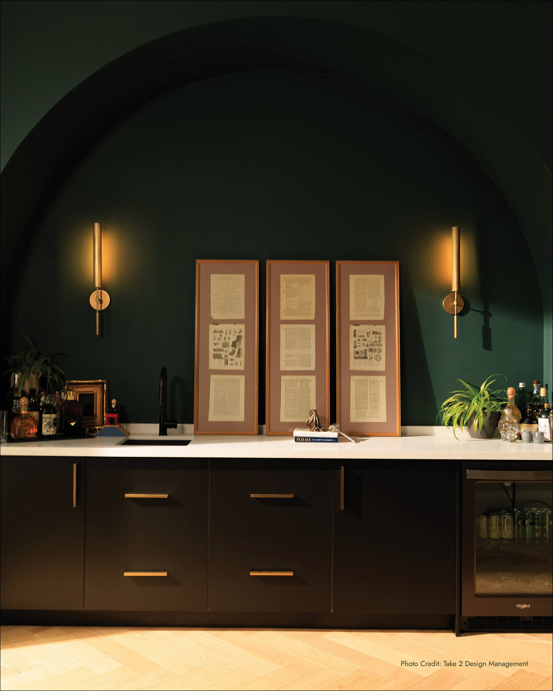 Alora Canada - WV316402VBMS - LED Bathroom Fixture - Astrid - Metal Shade/Vintage Brass