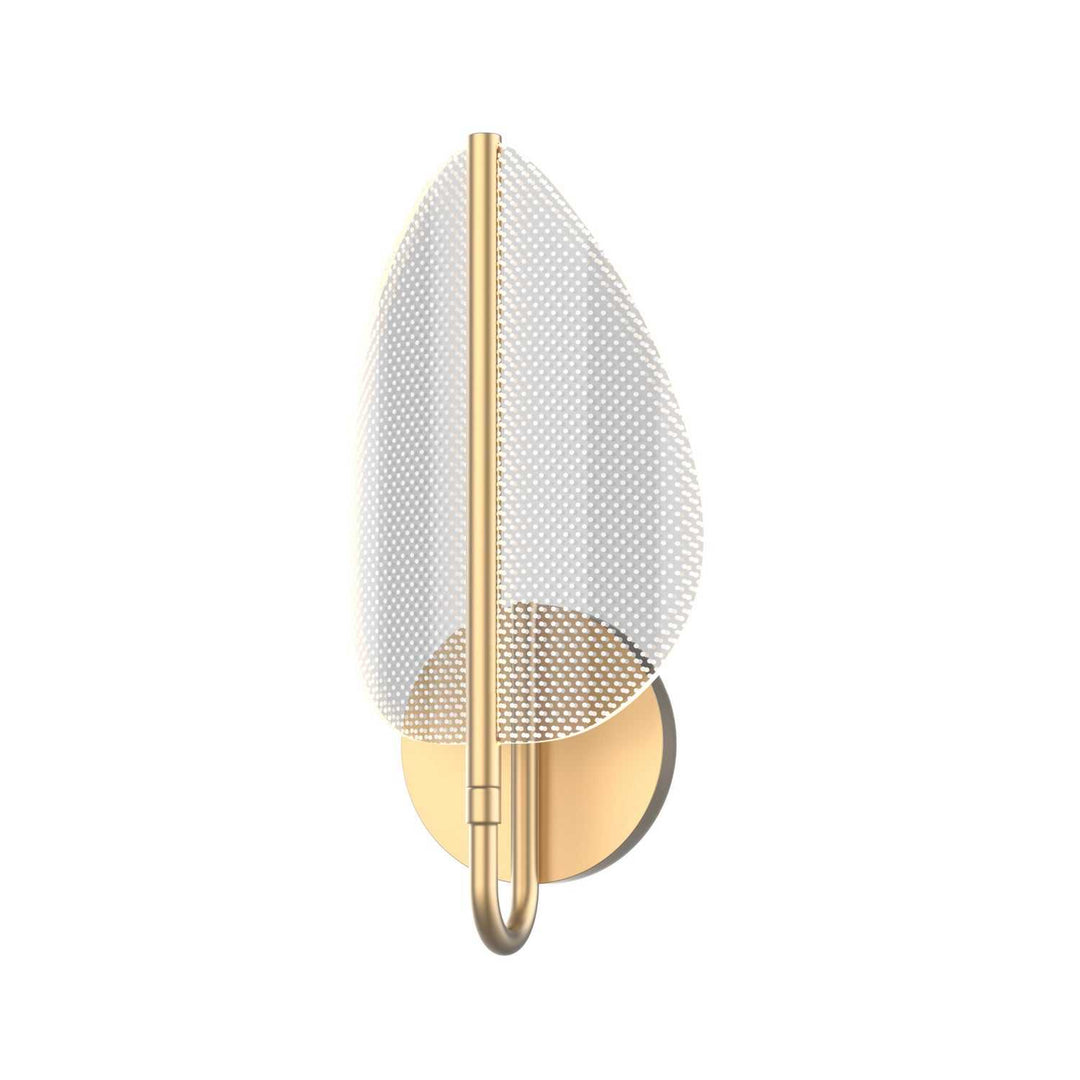 Flora LED Bathroom Fixture in Natural Brass Alora Canada