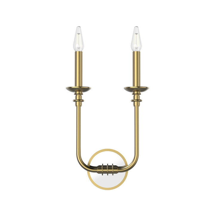 Alora Canada - WV351502VB - Two Light Bathroom Fixture - Peabody - Vintage Brass