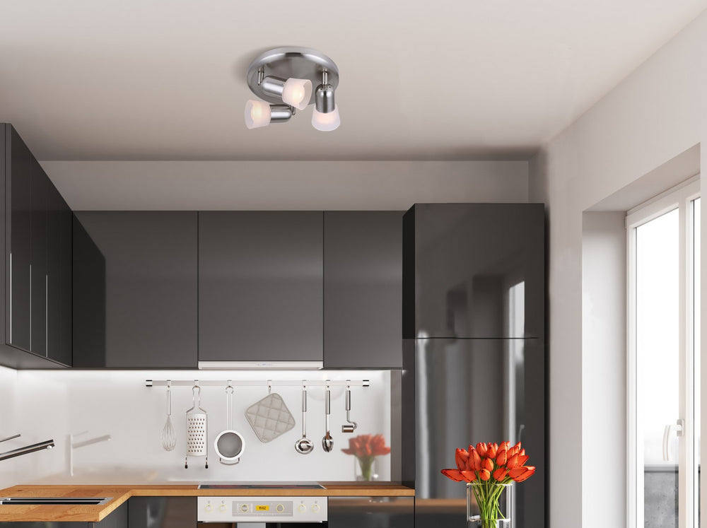 Canarm Canada - ICW5351 - Three Light Ceiling Mount - Omni - Brushed Pewter