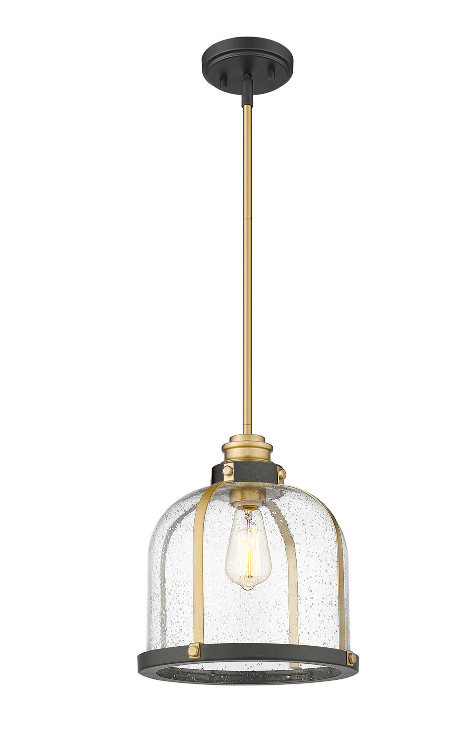 Burren One Light Pendant in Bronze + Brass - available from The Lighting Shoppe, trusted by Canadian homeowners