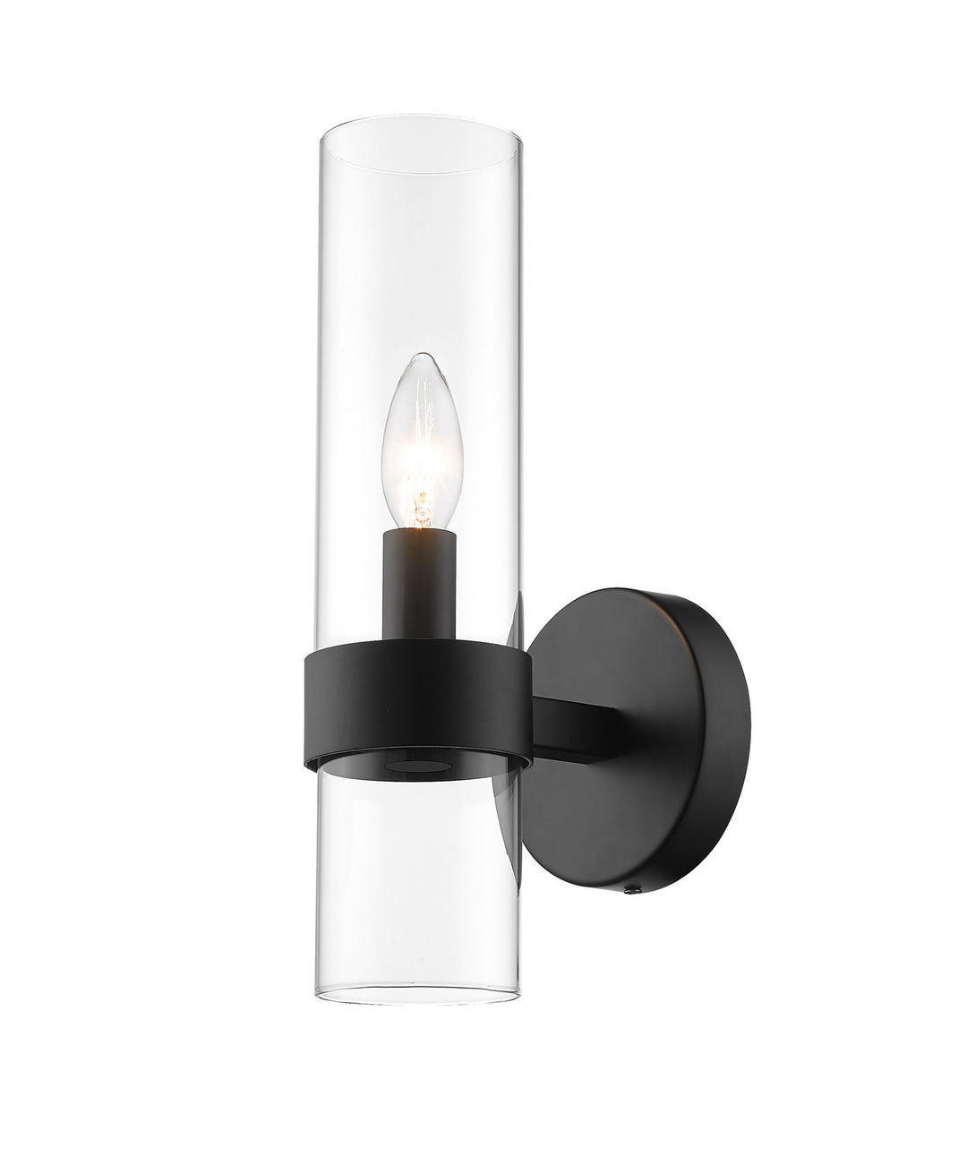 Datus One Light Wall Sconce in Matte Black - available from The Lighting Shoppe, trusted by Canadian homeowners